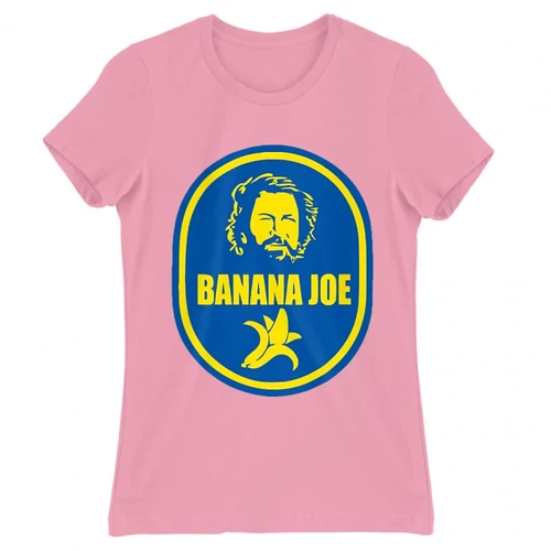 Világos rózsaszín Bud Spencer női rövid ujjú póló - Banános Joe