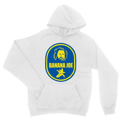 Fehér Bud Spencer unisex kapucnis pulóver - Banana Joe