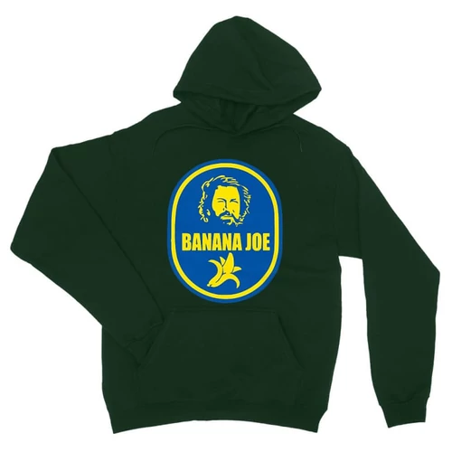 Sötétzöld Bud Spencer unisex kapucnis pulóver - Banana Joe