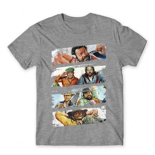 Sportszürke Bud Spencer gyerek rövid ujjú póló - Bud and Terence posters