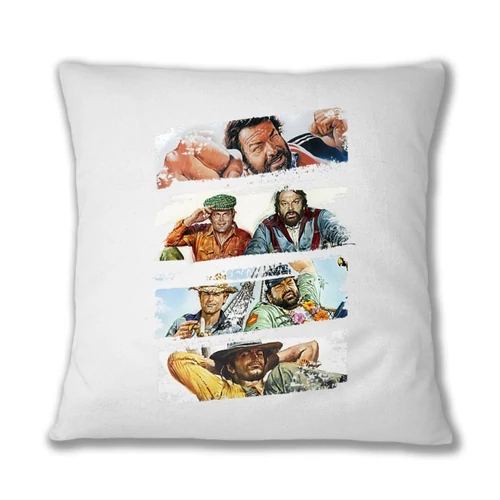 Fehér Bud Spencer párnahuzat - Bud and Terence posters