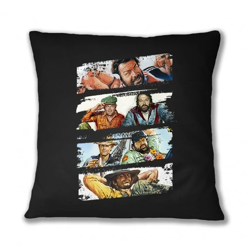 Fekete Bud Spencer párnahuzat - Bud and Terence posters