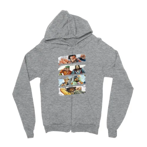 Sportszürke Bud Spencer unisex kapucnis pulóver - Bud and Terence posters