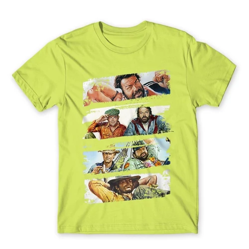 Almazöld Bud Spencer férfi rövid ujjú póló - Bud and Terence posters
