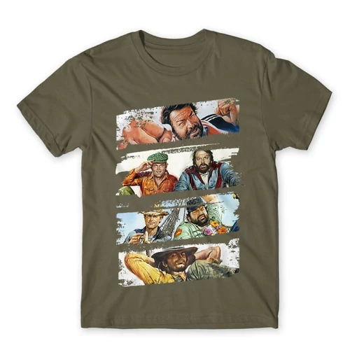 Cink Bud Spencer férfi rövid ujjú póló - Bud and Terence posters
