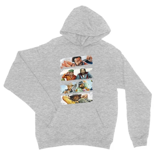 Sportszürke Bud Spencer unisex kapucnis pulóver - Bud and Terence posters
