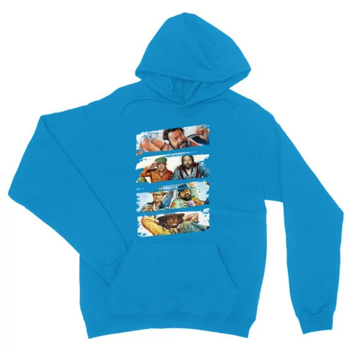 Zafírkék Bud Spencer unisex kapucnis pulóver - Bud and Terence posters