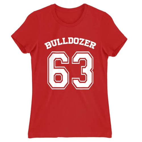 Piros Bud Spencer női rövid ujjú póló - Bulldozer 63