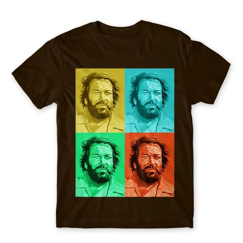 Barna Bud Spencer férfi rövid ujjú póló - Colors