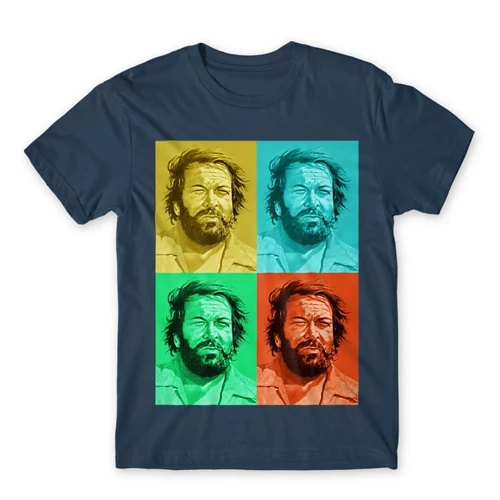 Denim Bud Spencer férfi rövid ujjú póló - Colors