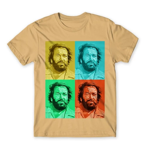 Homok Bud Spencer férfi rövid ujjú póló - Colors