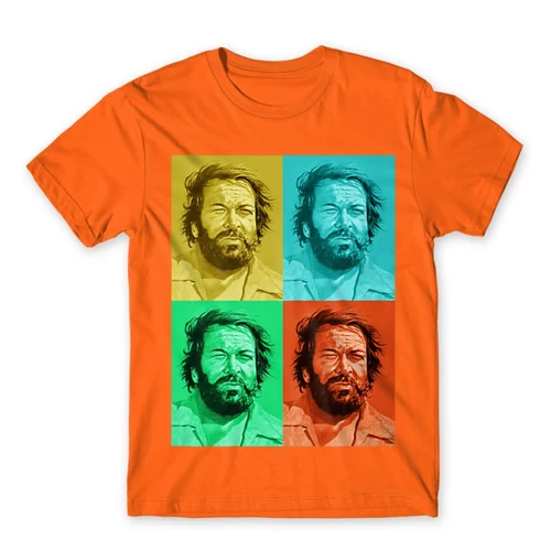 Narancs Bud Spencer férfi rövid ujjú póló - Colors