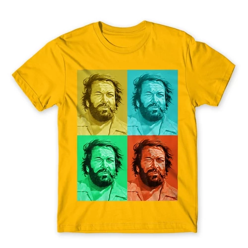 Sárga Bud Spencer férfi rövid ujjú póló - Colors