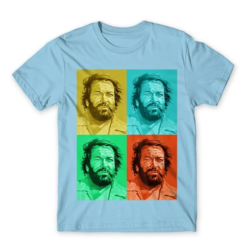Világoskék Bud Spencer férfi rövid ujjú póló - Colors