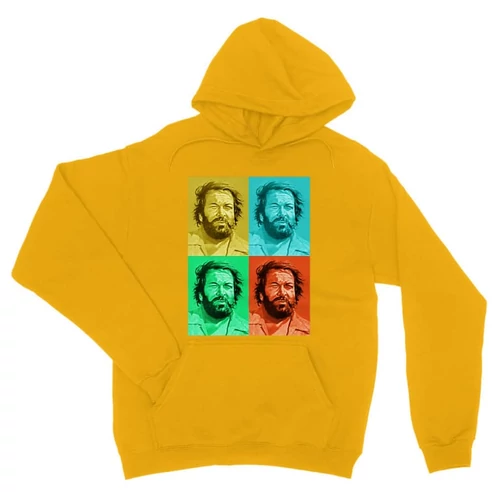 Sárga Bud Spencer unisex kapucnis pulóver - Colors