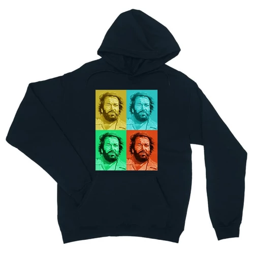 Sötétkék Bud Spencer unisex kapucnis pulóver - Colors