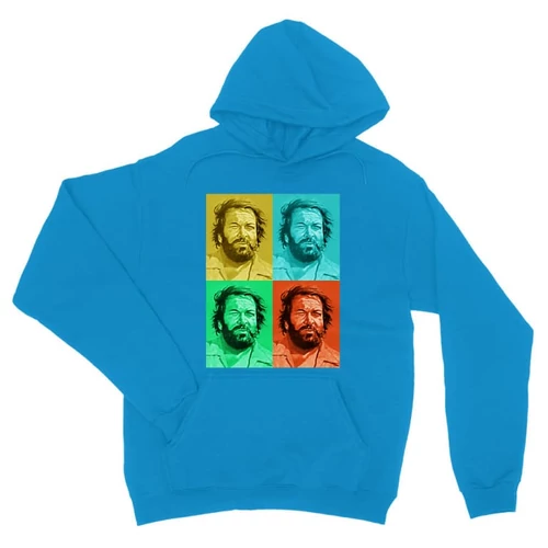 Zafírkék Bud Spencer unisex kapucnis pulóver - Colors