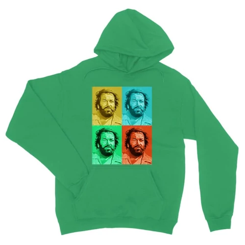 Zöld Bud Spencer unisex kapucnis pulóver - Colors
