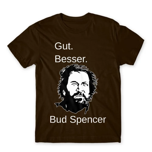 Barna Bud Spencer férfi rövid ujjú póló - Gut Besser
