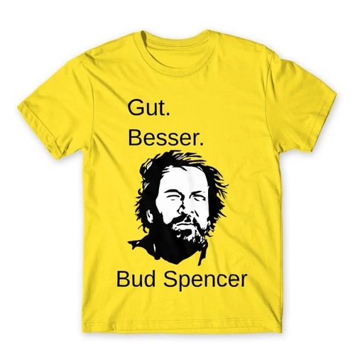 Citromsárga Bud Spencer férfi rövid ujjú póló - Gut Besser