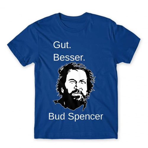 Királykék Bud Spencer férfi rövid ujjú póló - Gut Besser