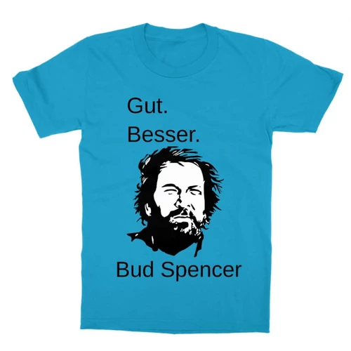 Atollkék Bud Spencer gyerek rövid ujjú póló - Gut Besser