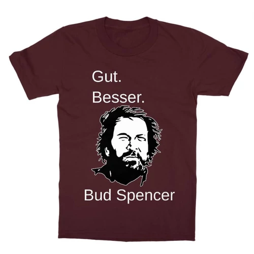 Bordó Bud Spencer gyerek rövid ujjú póló - Gut Besser