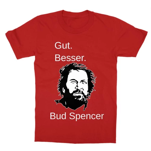 Piros Bud Spencer gyerek rövid ujjú póló - Gut Besser