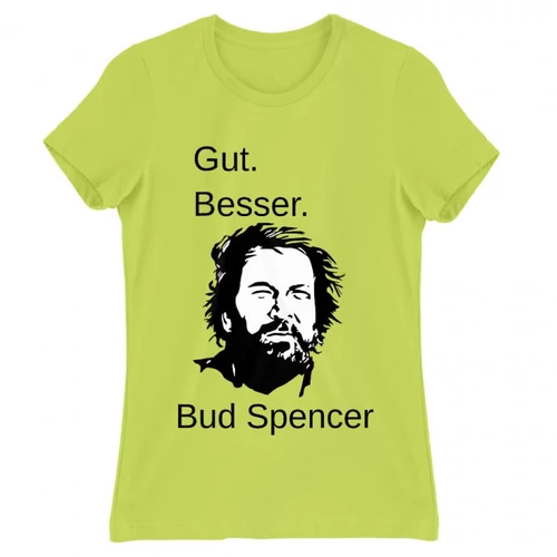 Almazöld Bud Spencer női rövid ujjú póló - Gut Besser