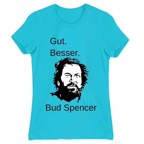 Atollkék Bud Spencer női rövid ujjú póló - Gut Besser