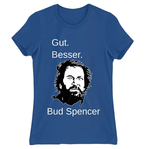 Királykék Bud Spencer női rövid ujjú póló - Gut Besser
