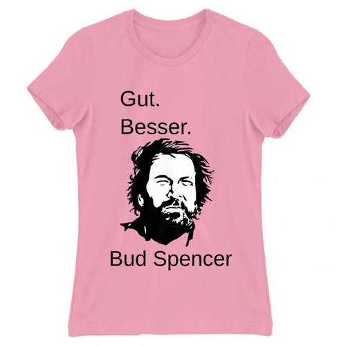 Világos rózsaszín Bud Spencer női rövid ujjú póló - Gut Besser