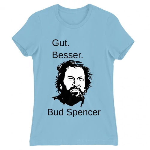 Világoskék Bud Spencer női rövid ujjú póló - Gut Besser