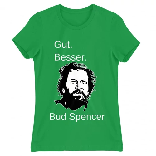 Zöld Bud Spencer női rövid ujjú póló - Gut Besser