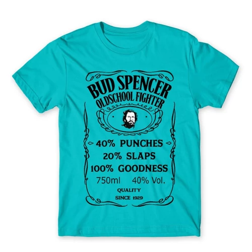 Atollkék Bud Spencer férfi rövid ujjú póló - Jack Daniel’s