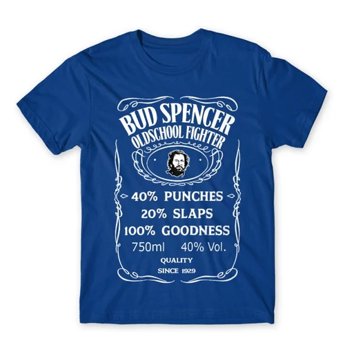 Királykék Bud Spencer férfi rövid ujjú póló - Jack Daniel’s