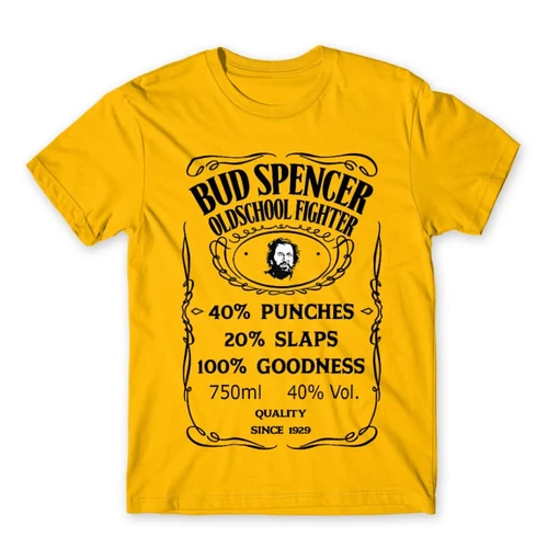 Sárga Bud Spencer férfi rövid ujjú póló - Jack Daniel’s