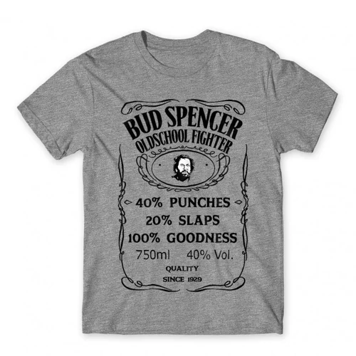 Sportszürke Bud Spencer férfi rövid ujjú póló - Jack Daniel’s