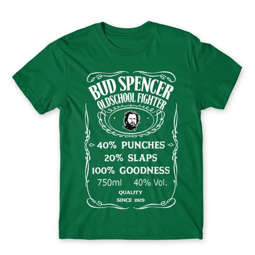 Zöld Bud Spencer férfi rövid ujjú póló - Jack Daniel’s