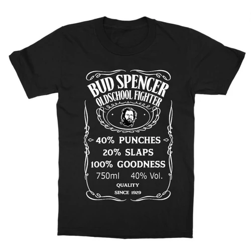 Fekete Bud Spencer gyerek rövid ujjú póló - Jack Daniel’s
