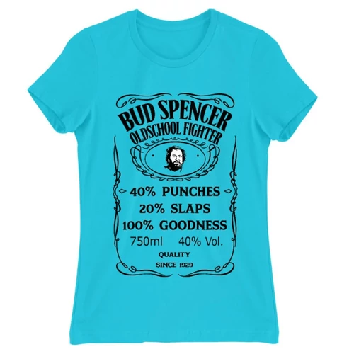 Atollkék Bud Spencer női rövid ujjú póló - Jack Daniel’s