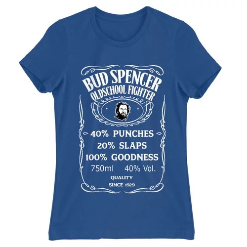 Királykék Bud Spencer női rövid ujjú póló - Jack Daniel’s