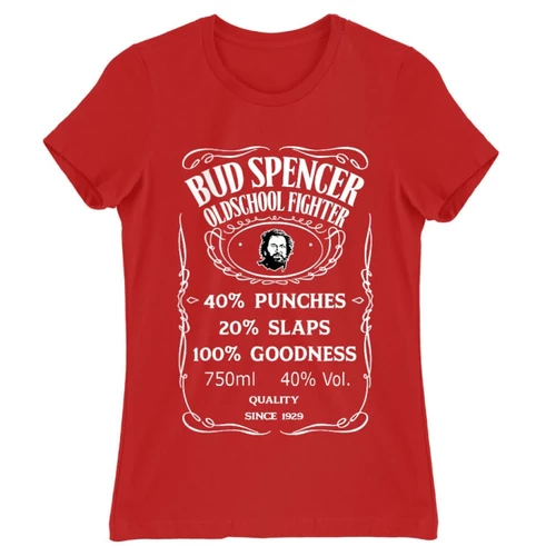 Piros Bud Spencer női rövid ujjú póló - Jack Daniel’s