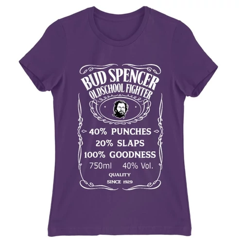 Sötétlila Bud Spencer női rövid ujjú póló - Jack Daniel’s