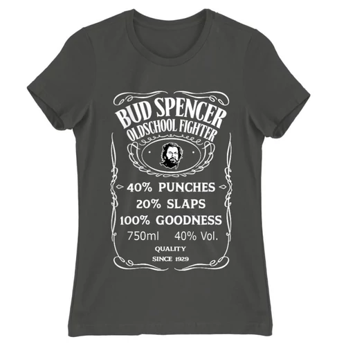 Sötétszürke Bud Spencer női rövid ujjú póló - Jack Daniel’s