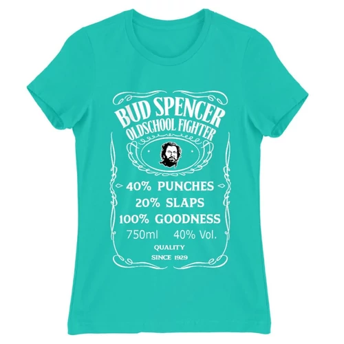 Türkiz Bud Spencer női rövid ujjú póló - Jack Daniel’s