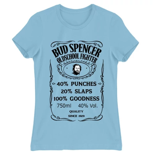 Világoskék Bud Spencer női rövid ujjú póló - Jack Daniel’s