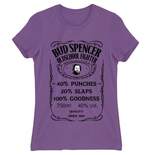 Világoslila Bud Spencer női rövid ujjú póló - Jack Daniel’s