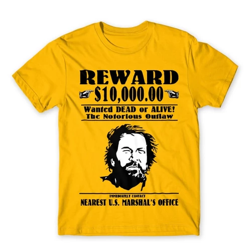 Sárga Bud Spencer női rövid ujjú póló - Körözés alatt