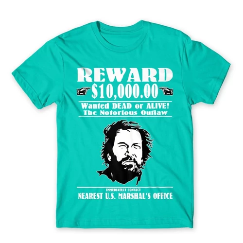 Türkiz Bud Spencer női rövid ujjú póló - Körözés alatt
